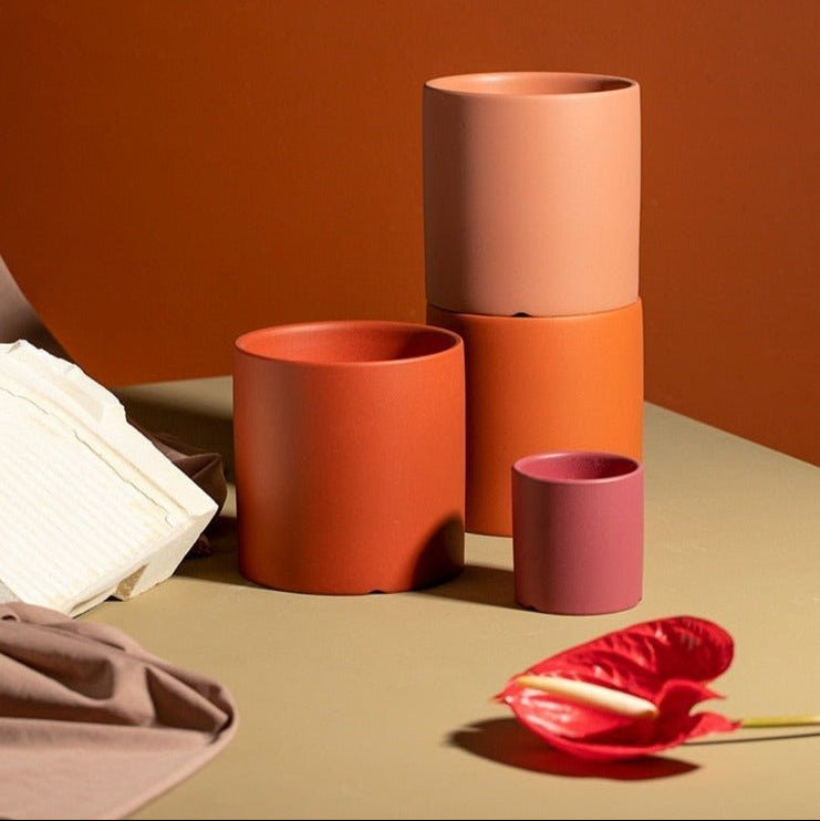 Osłonka na Doniczkę Ceramiczna Okrągła z Podstawką - 6