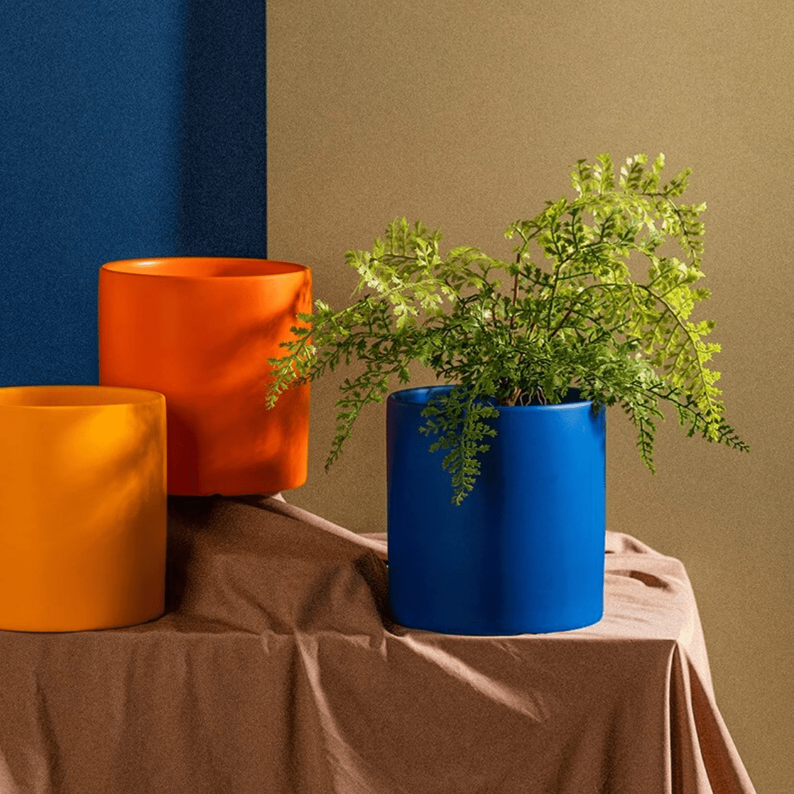 Osłonka na Doniczkę Ceramiczna Okrągła z Podstawką - 8