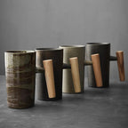 Kubek Ceramiczny z Drewnianym Uchwytem Skandynawski - 3