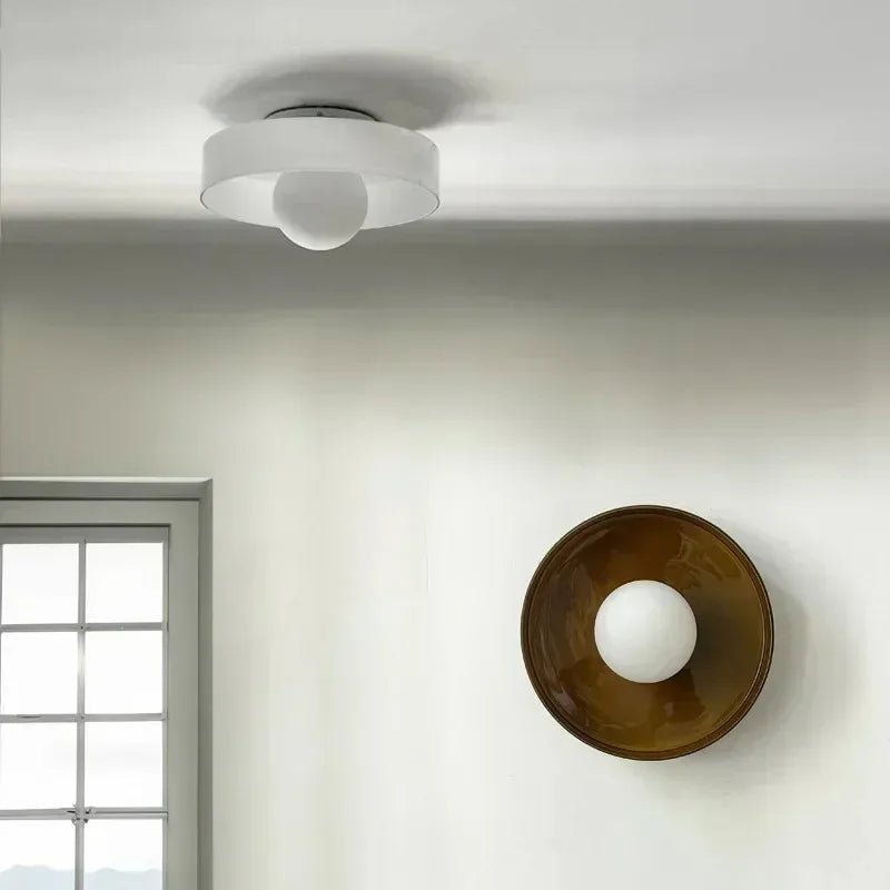 Skandynawska Lampa Sufitowa ze Szklanym Kloszem - 3