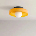 Skandynawska Lampa Sufitowa ze Szklanym Kloszem - Żółty