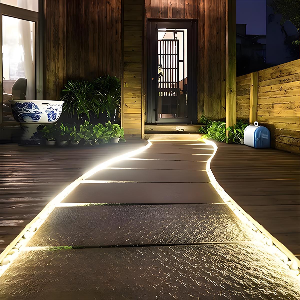 Lampa Ogrodowa Listwa LED Solarna IP65 Ciepła Biel 3000K - 6