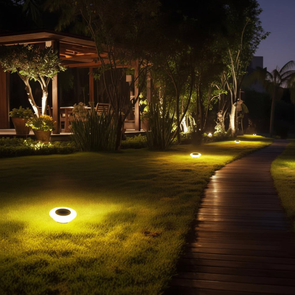 Lampa Ogrodowa Solarna LED Najazdowa z Czujnikiem Zmierzchu - 8