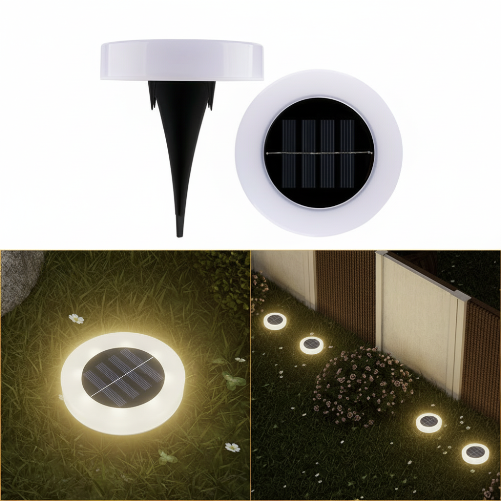 Lampa Ogrodowa Solarna LED Najazdowa z Czujnikiem Zmierzchu - 10