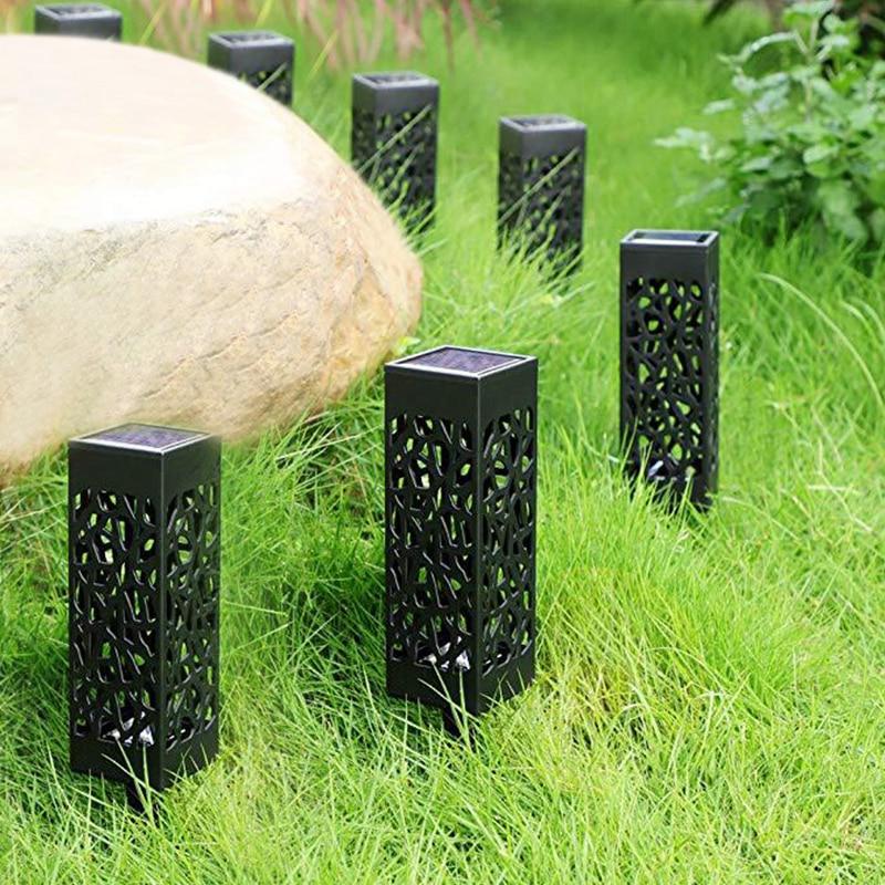 Lampa Ogrodowa Solarna z Ażurowym Wzorem i Czujnikiem Zmierzchu - 7