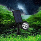 Solarna Lampa Ogrodowa z Wbijanym Grotem i Obrotową Głowicą - Neutralna Biel