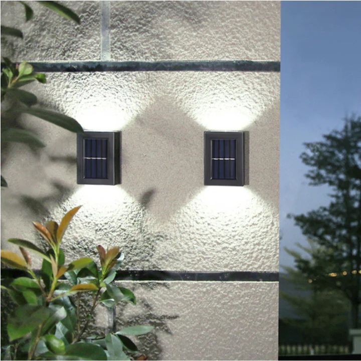 Solarna Lampa Ścienna Zewnętrzna z Efektem Góra-Dół w Zestawie 2 Sztuki - 5