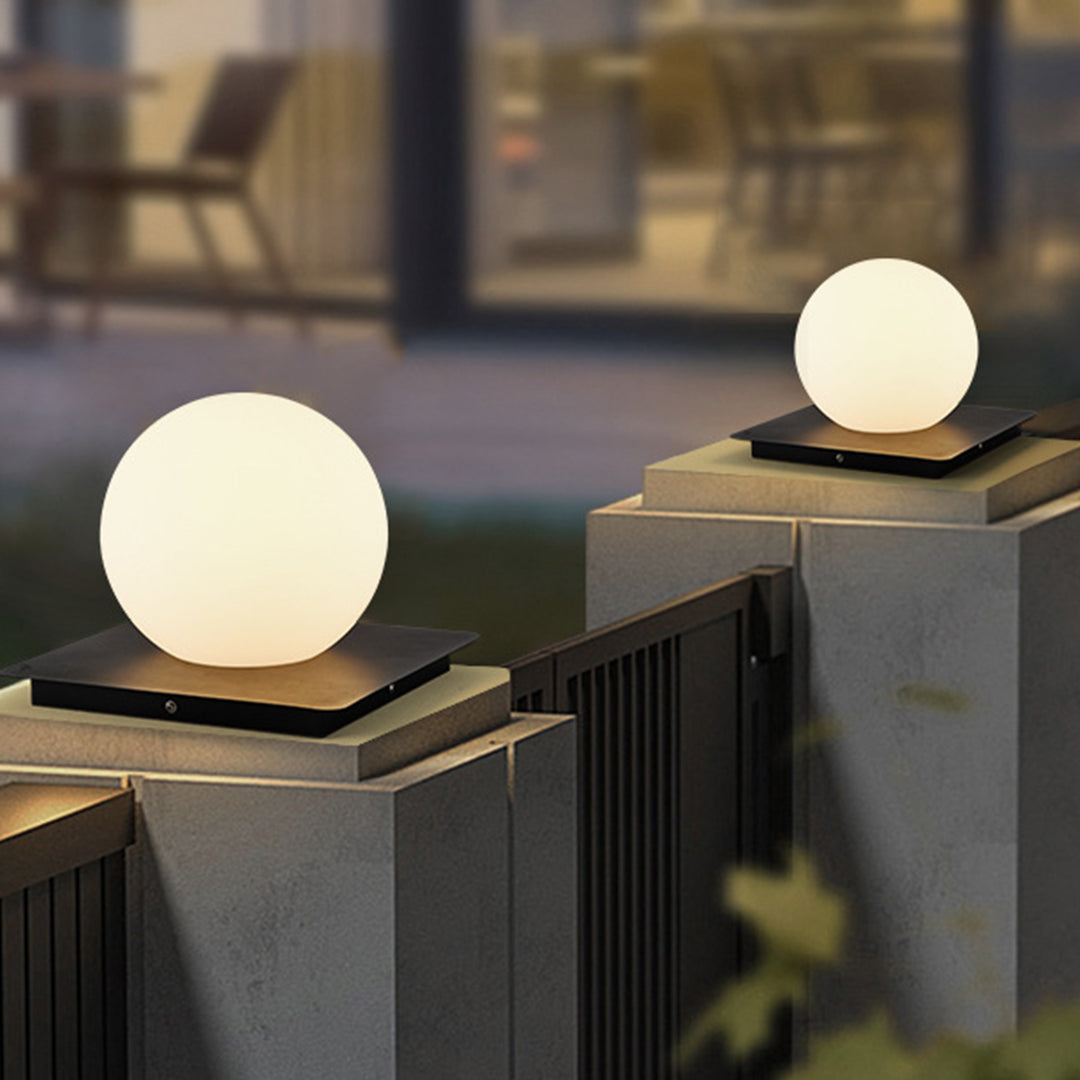 Lampa Ogrodowa Słupkowa Zewnętrzna ze Szklanym Kloszem LED 3000K - 9