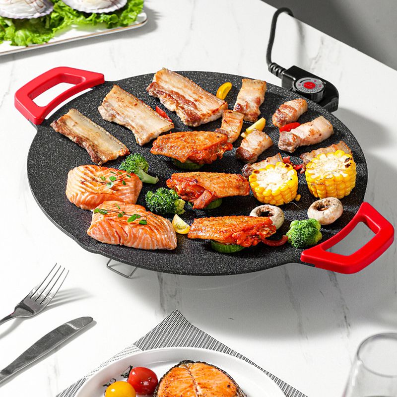 Elektryczna Płyta Grillowa Bezdymna Okrągła do Domu - 2