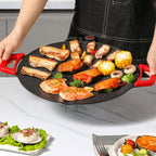 Elektryczna Płyta Grillowa Bezdymna Okrągła do Domu - 3