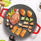 Elektryczna Płyta Grillowa Bezdymna Okrągła do Domu - 4