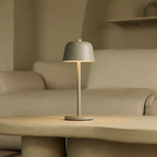 Lampa Stołowa Minimalistyczna Bezprzewodowa z Ładowaniem - Szary cieniowany