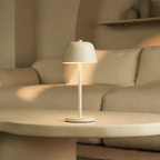 Lampa Stołowa Minimalistyczna Bezprzewodowa z Ładowaniem - Waniliowy