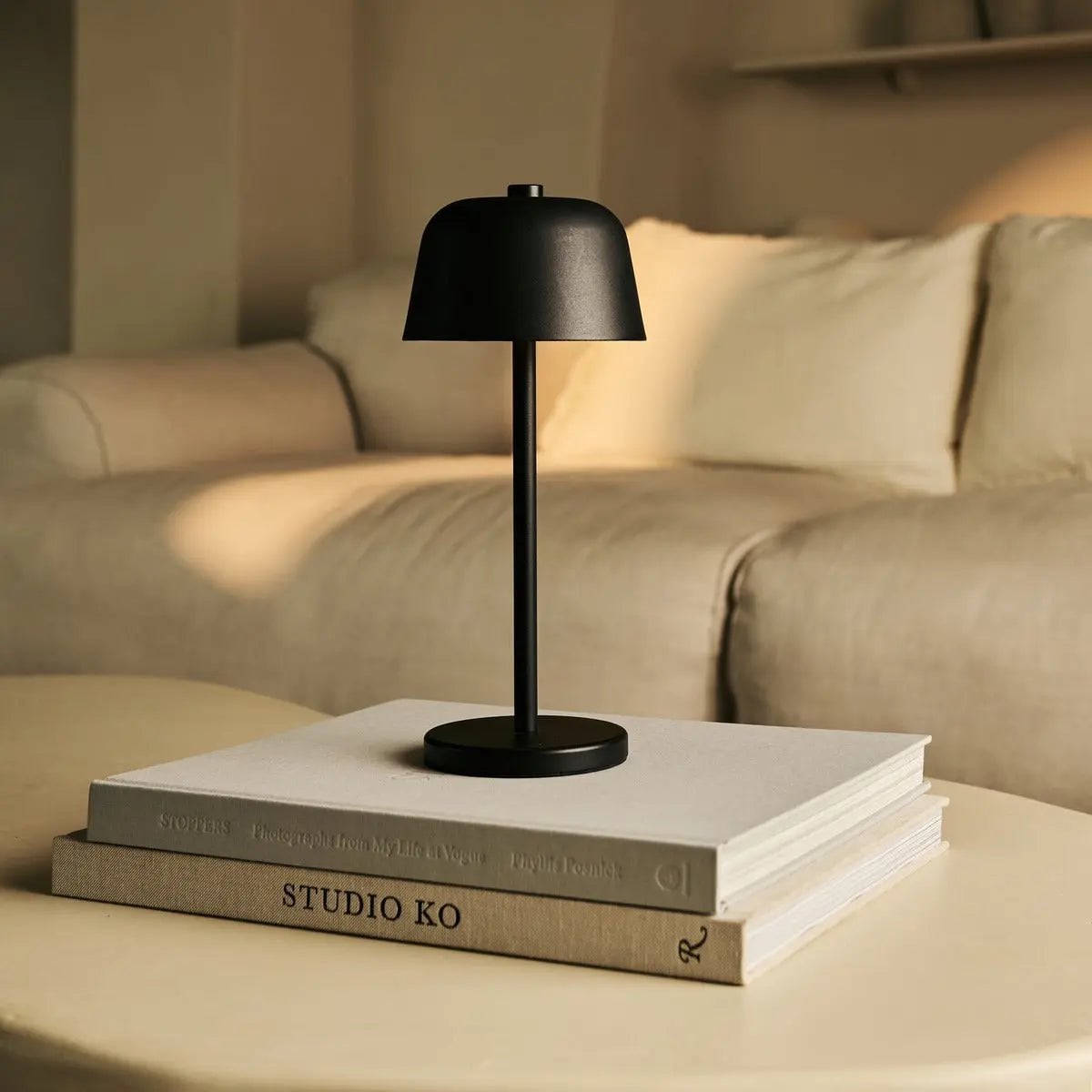 Lampa Stołowa Minimalistyczna Bezprzewodowa z Ładowaniem - Niebieski