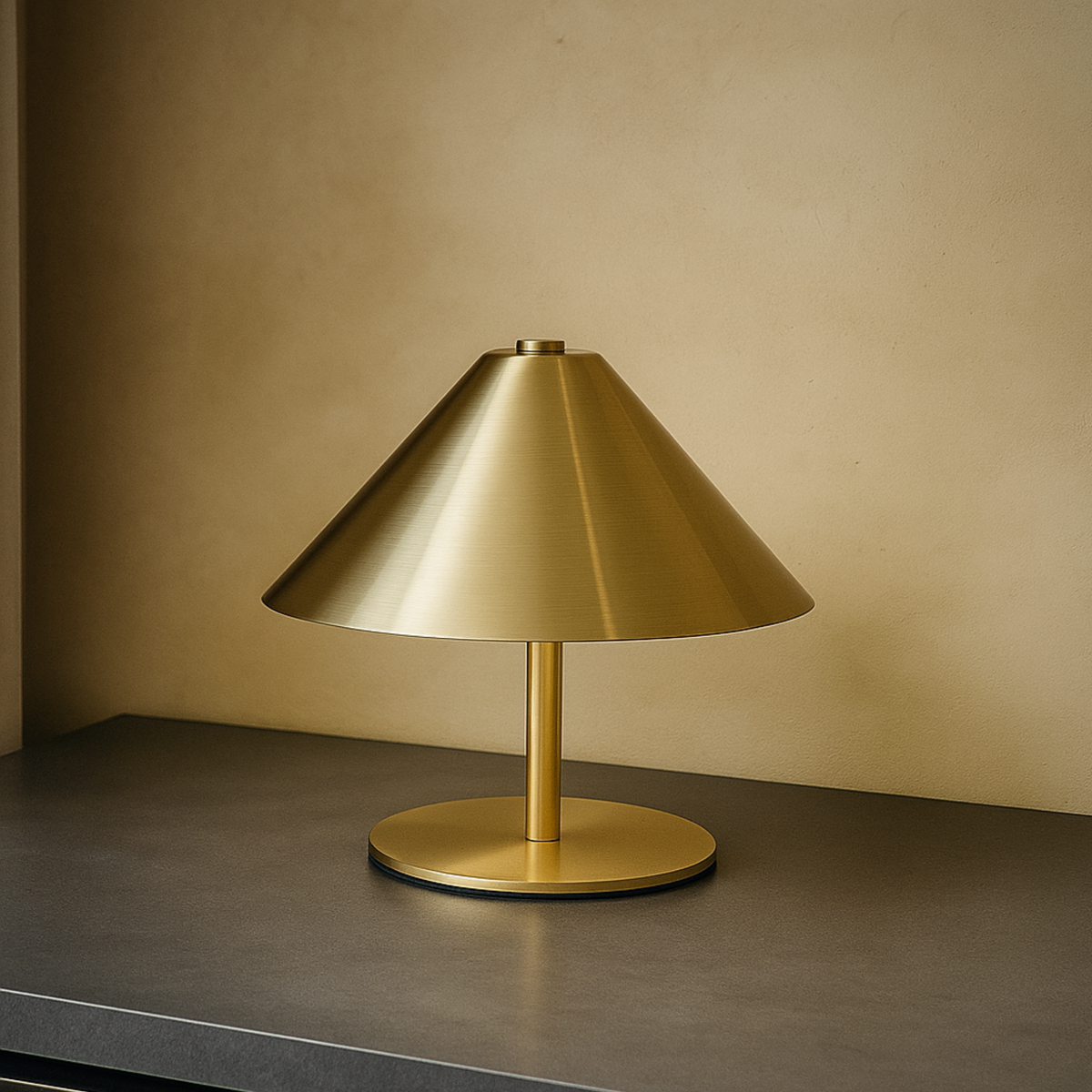 Lampa Stołowa Minimalistyczna z Dotykowym Sterowaniem i Akumulatorem - Złoty