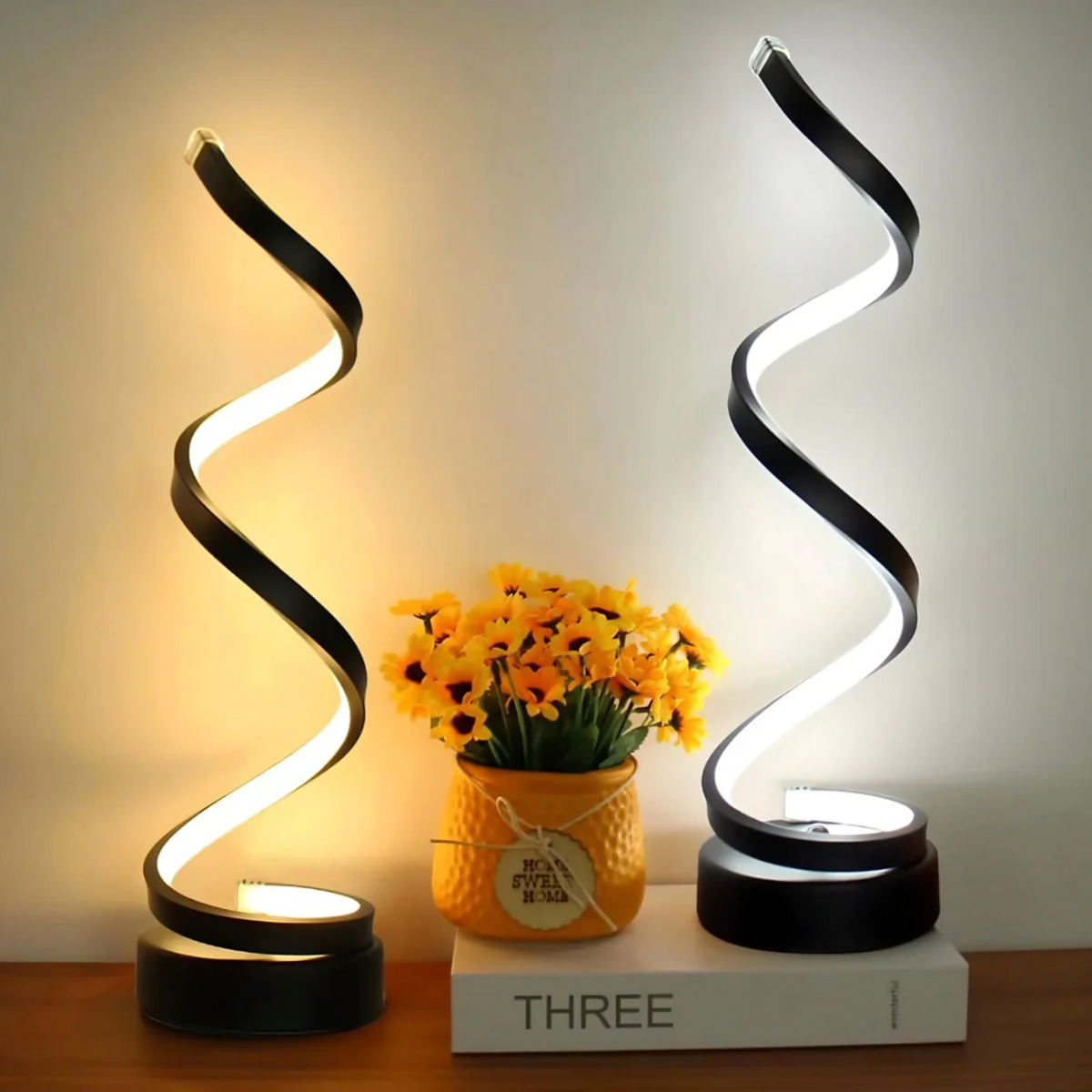 Lampa Stołowa LED Spiralna z Regulacją Barwy Światła - 5