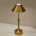 Lampa Stołowa Retro Bezprzewodowa z Dotykowym Ściemniaczem - Złoty