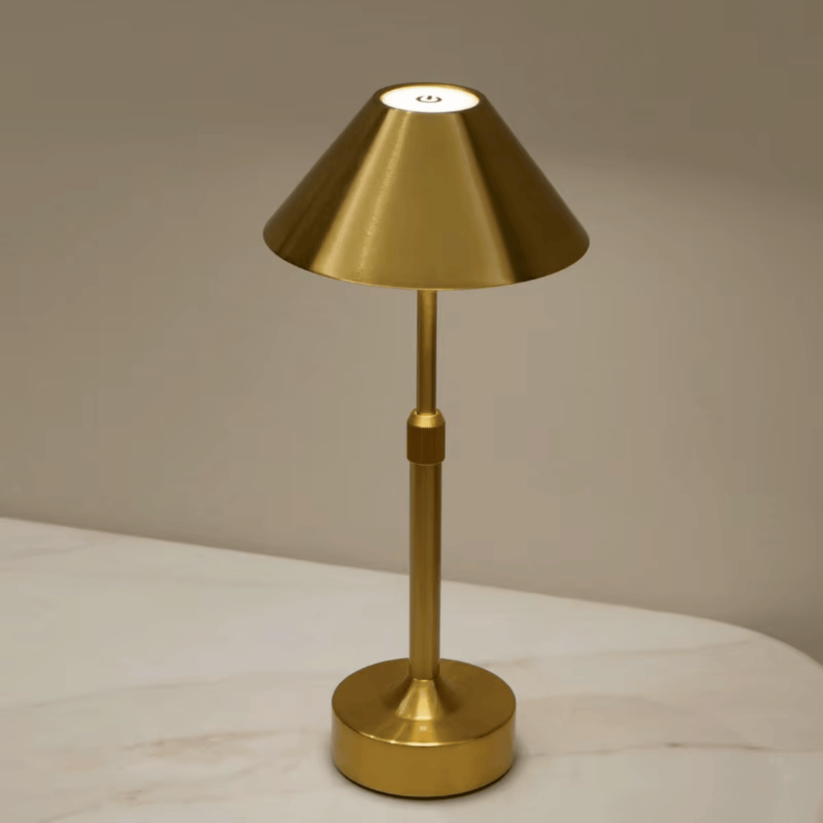 Lampa Stołowa Retro Bezprzewodowa z Dotykowym Ściemniaczem - Złoty