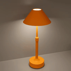 Lampa Stołowa Retro Bezprzewodowa z Dotykowym Ściemniaczem - Pomarańczowy