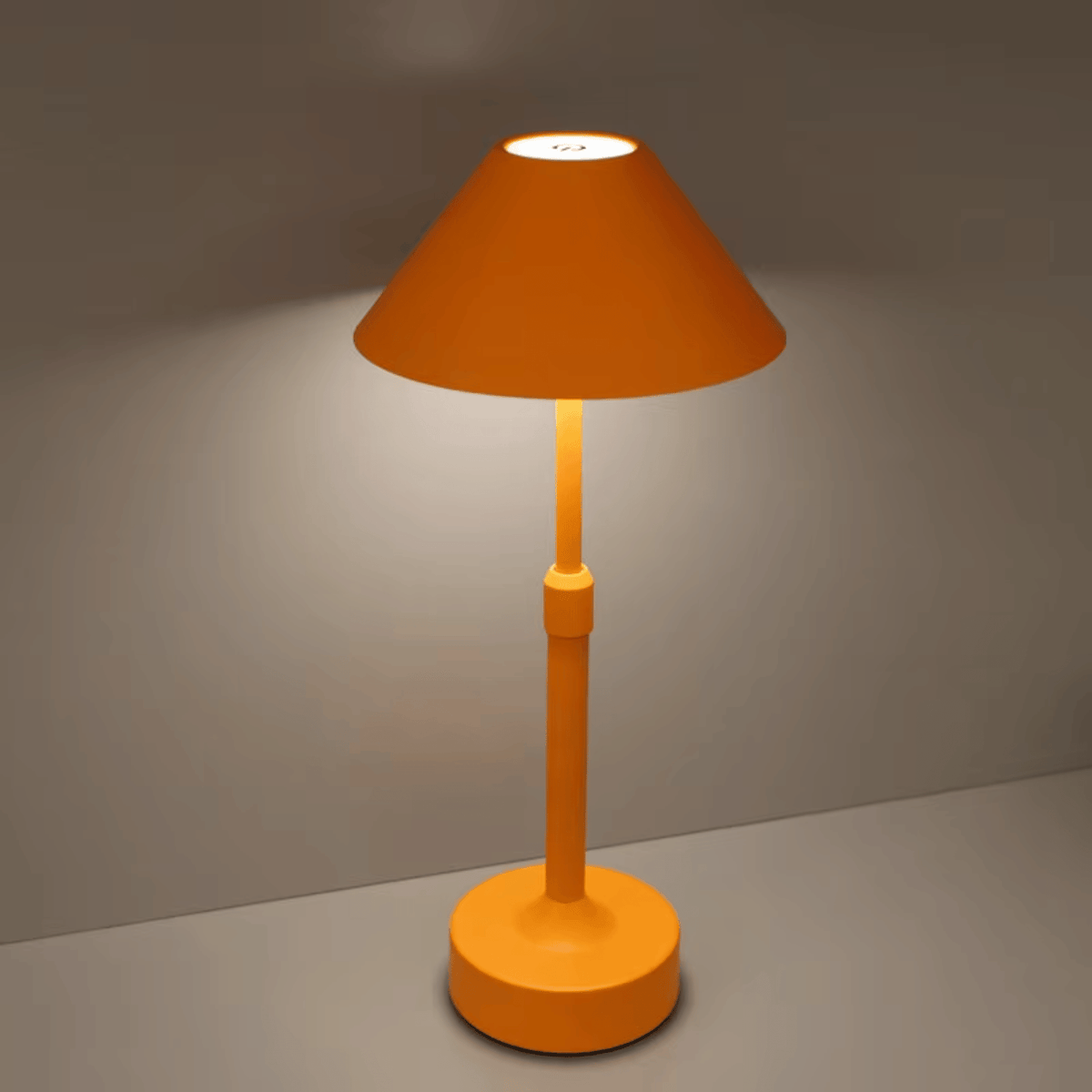 Lampa Stołowa Retro Bezprzewodowa z Dotykowym Ściemniaczem - Pomarańczowy