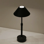 Lampa Stołowa Retro Bezprzewodowa z Dotykowym Ściemniaczem - Czarny