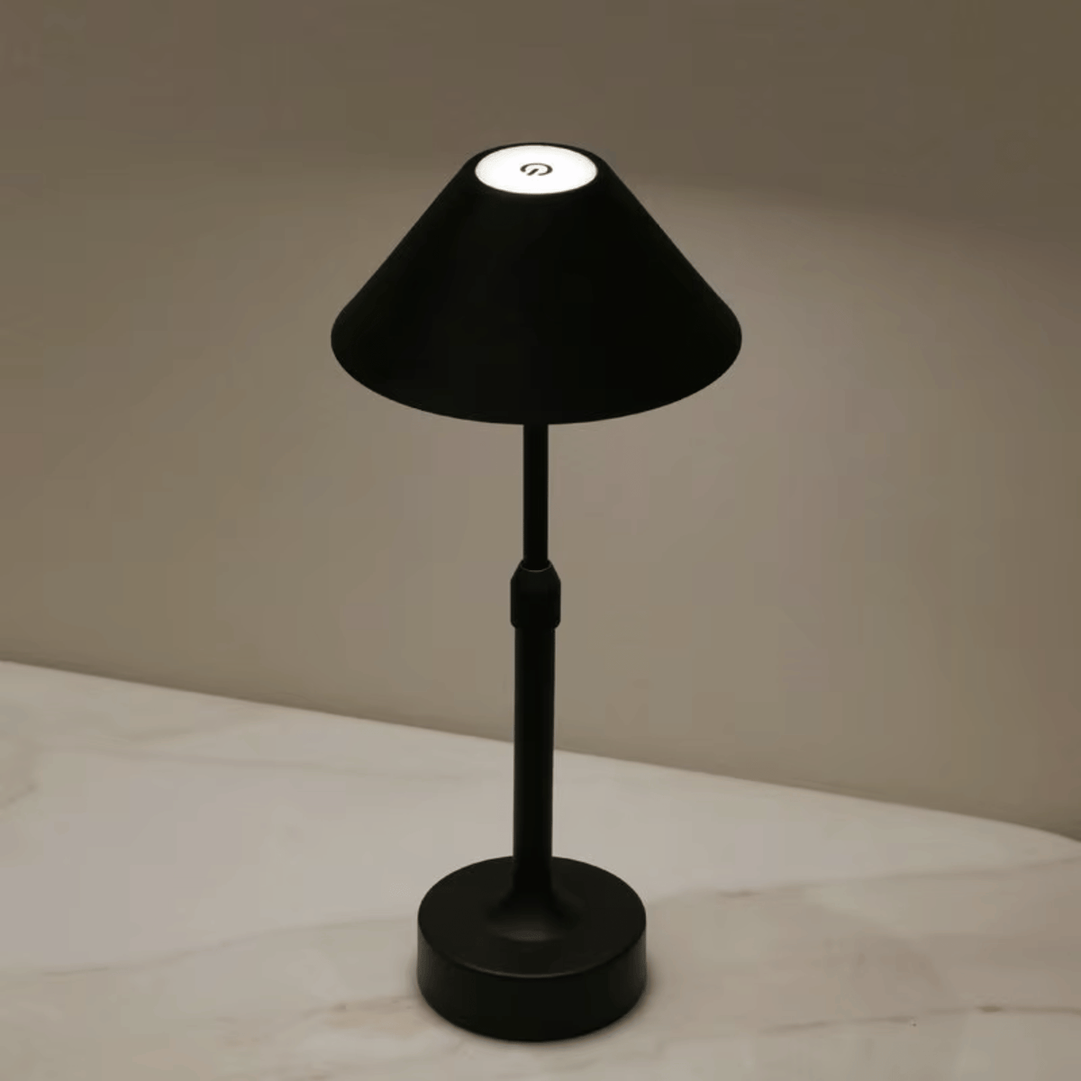 Lampa Stołowa Retro Bezprzewodowa z Dotykowym Ściemniaczem - Czarny