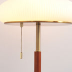 Lampa Stołowa Retro z Żebrowanym Szklanym Kloszem - 8
