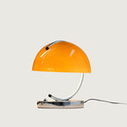 Lampa Stołowa Retro z Kloszem i Chromowaną Podstawą - 11