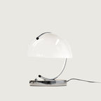 Lampa Stołowa Retro z Kloszem i Chromowaną Podstawą - 13