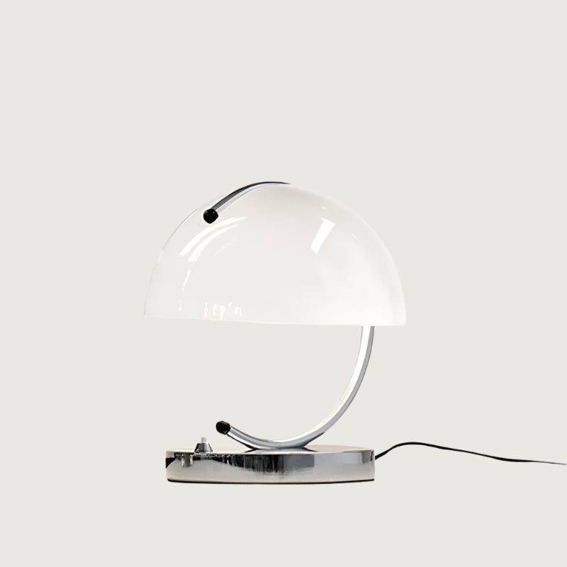 Lampa Stołowa Retro z Kloszem i Chromowaną Podstawą - 13