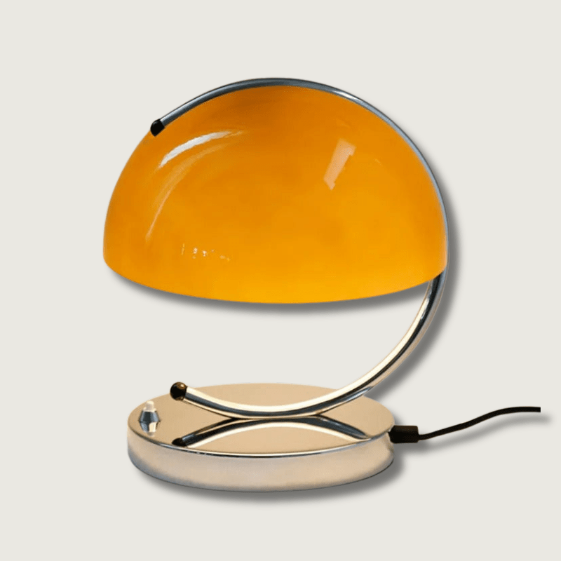 Lampa Stołowa Retro z Kloszem i Chromowaną Podstawą - 3