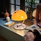 Lampa Stołowa Retro z Kloszem i Chromowaną Podstawą - 4