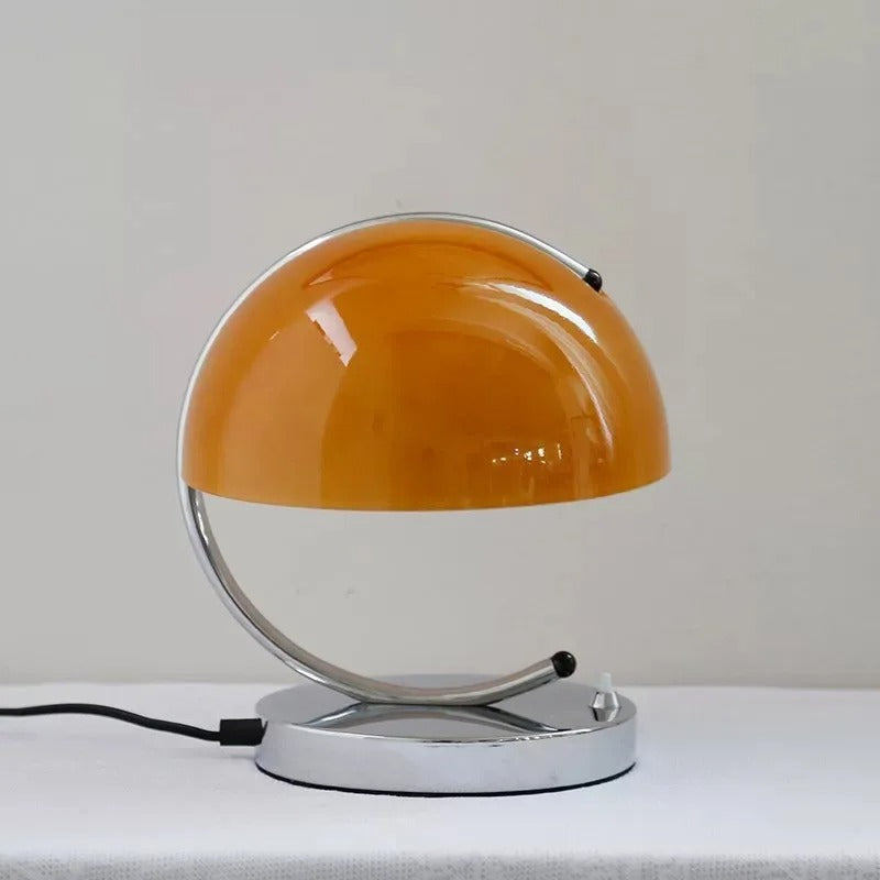 Lampa Stołowa Retro z Kloszem i Chromowaną Podstawą - 6