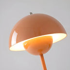 Lampa Stołowa Retro z Kloszem Kopułowym i Okrągłą Podstawą - 4
