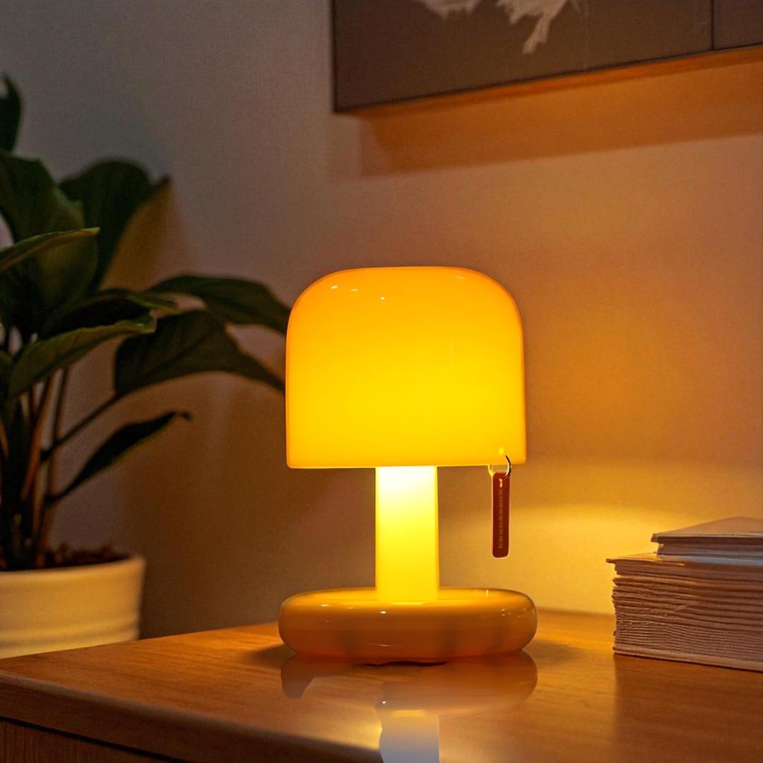 Lampa Stołowa Retro z Kloszem w Kształcie Grzyba