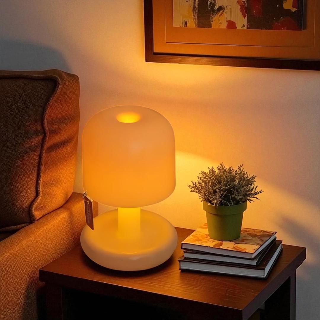 Lampa Stołowa Retro z Kloszem w Kształcie Grzyba