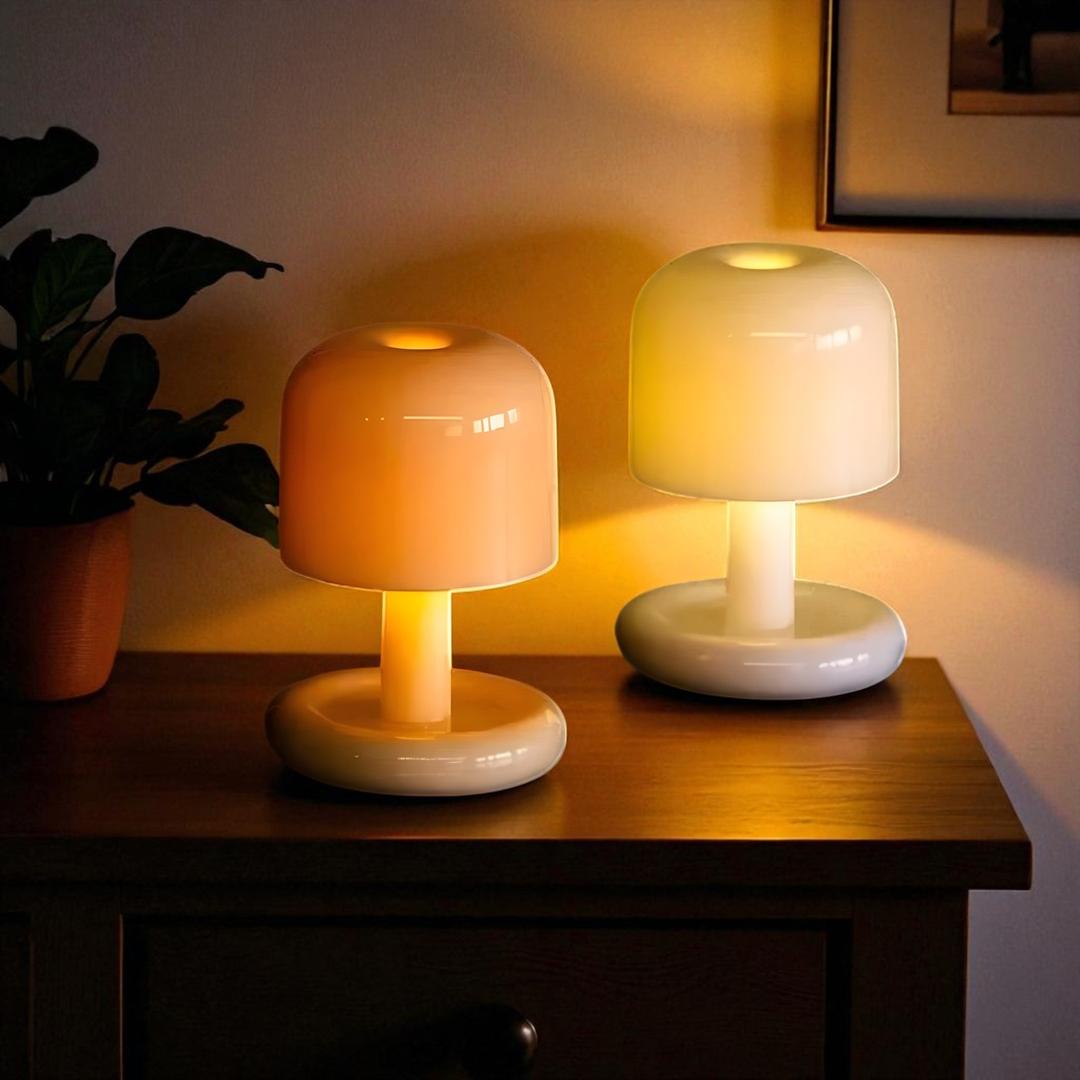 Lampa Stołowa Retro z Kloszem w Kształcie Grzyba - 5