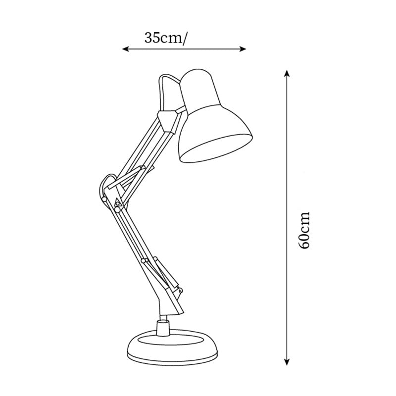 Lampa Stołowa Retro z Regulowanym Ramieniem - 8