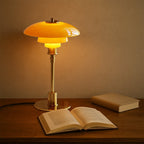 Lampa Stołowa Skandynawska z Wielowarstwowym Szklanym Kloszem - 6