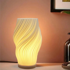 Lampa Stołowa Skandynawska z Falistym Kloszem i Ściemnialnym LED - 14