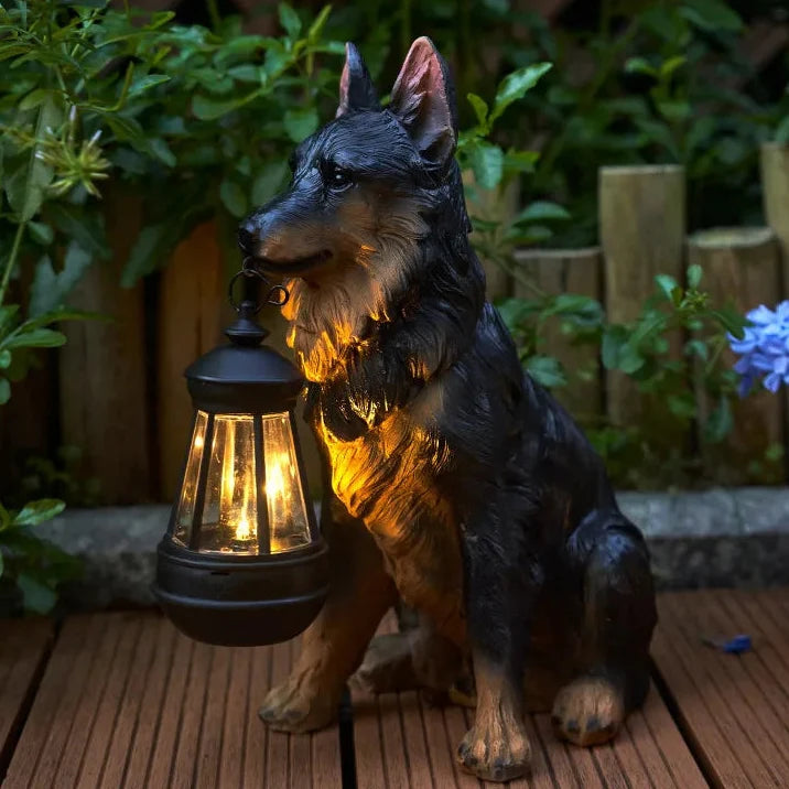 Lampa Ogrodowa Solarna Pies z Latarnią LED - 10