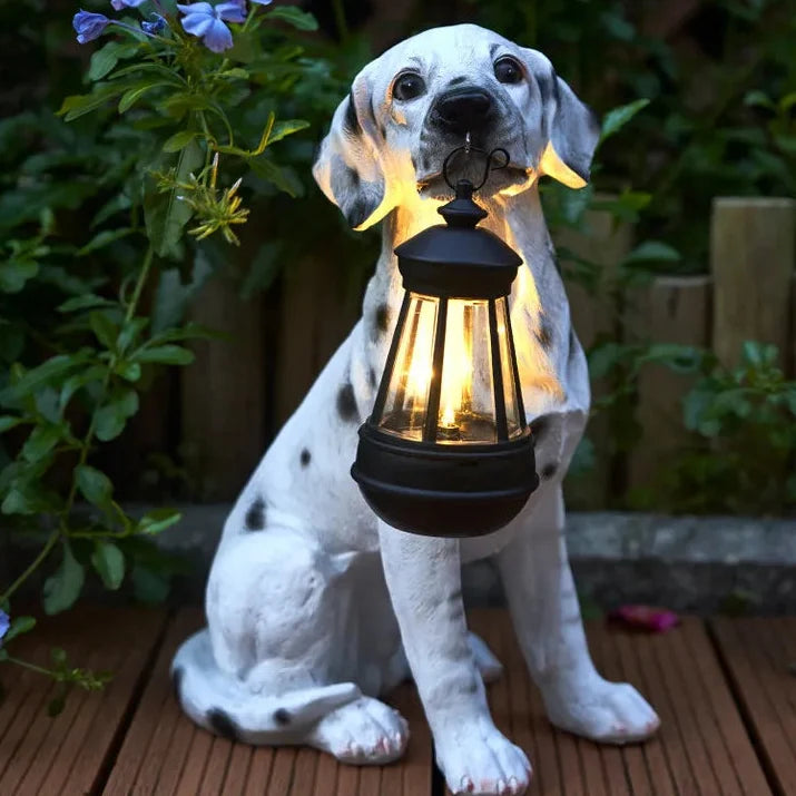 Lampa Ogrodowa Solarna Pies z Latarnią LED - 9