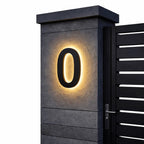 Lampa Zewnętrzna Numer Domu z Podświetleniem LED Czarna - 12