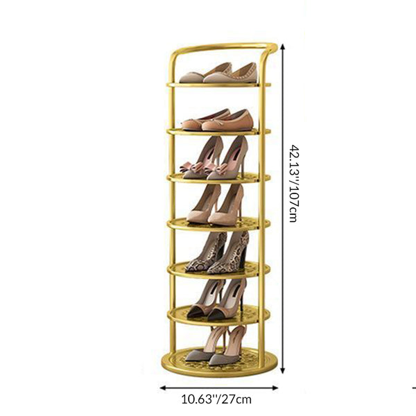Wieszak na Buty Stojący Pionowy z Otwartymi Półkami - 24