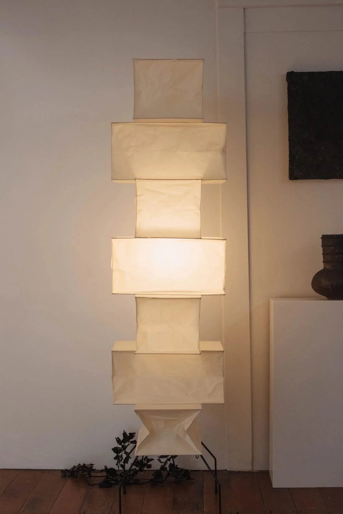 Lampa Podłogowa Japandi z Gestapelowanymi Kloszami - 8