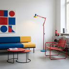 Lampa Podłogowa Retro Memphis z Regulowanym Ramieniem - 12