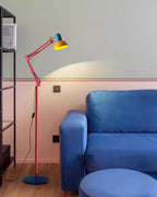 Lampa Podłogowa Retro Memphis z Regulowanym Ramieniem - 17