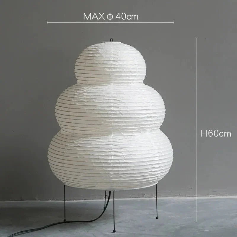 Lampa Podłogowa Wabi-Sabi z Papierowym Kloszem - 8