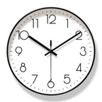 Zegar Ścienny Skandynawski Minimalistyczny Cichy Mechanizm Kwarcowy - Czarny/Biały