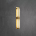 Kinkiet Art Deco z Dwoma Alabastrowymi Kloszami - 23